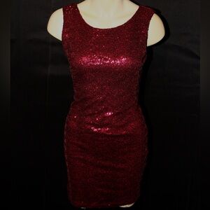 Crystal Doll Sparkling Red Mini Dress